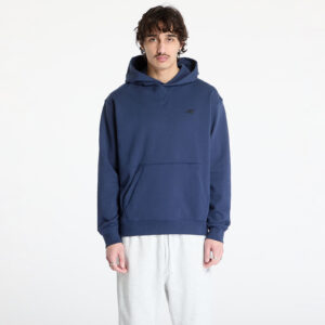 Pulóver New Balance Athletics French Terry Hoodie Blue S-alacsony-ár