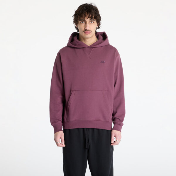 Pulóver New Balance Athletics French Terry Hoodie Violet S-alacsony-ár
