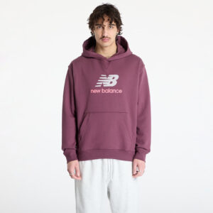 Pulóver New Balance Athletics French Terry Logo Hoodie Violet M-alacsony-ár