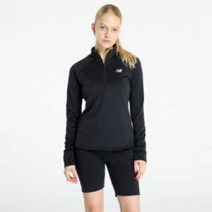 Pulóver New Balance Athletics Heat Grid Half Zip Black M-alacsony-ár
