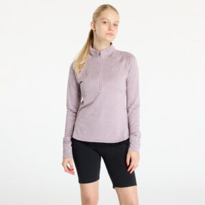 Pulóver New Balance Athletics Heat Grid Half Zip Ice Wine Heather S-alacsony-ár