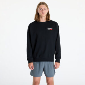 Pulóver New Balance Athletics Premium Logo Crew Black S-alacsony-ár