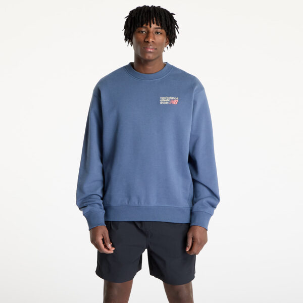 Pulóver New Balance Athletics Premium Logo Crew Sweatshirt Vintaing S-alacsony-ár