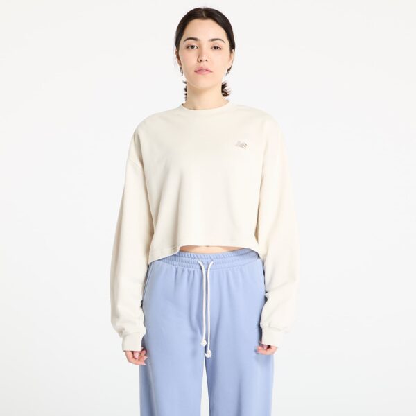 Pulóver New Balance Coastal Fleece Crew Linen XS-alacsony-ár