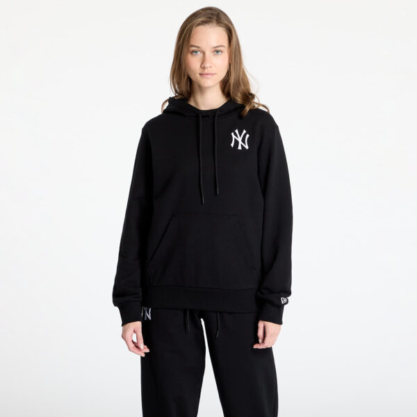 Pulóver New Era MLB Le Hoodie New York Yankees Black/ White S-alacsony-ár