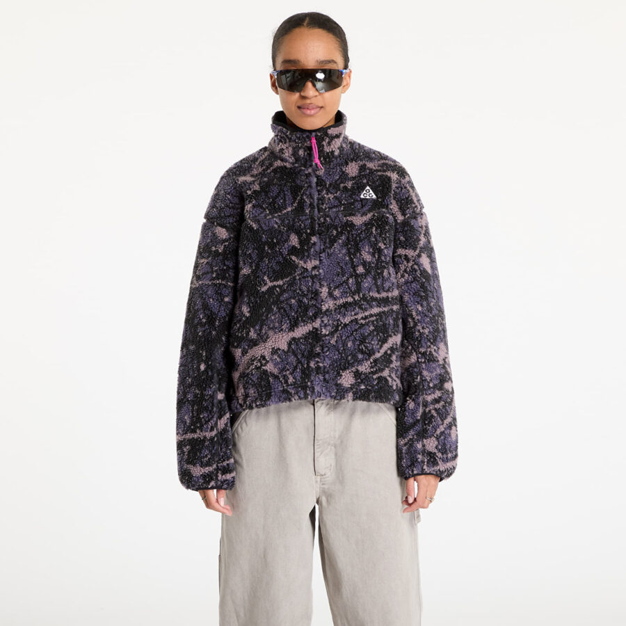 Pulóver Nike ACG "Canwell Glacier" Women's Therma-FIT ADV Windproof Full-Zip Fleece Dark Raisin/ Black/ Black/ Summit White XS-alacsony-ár
