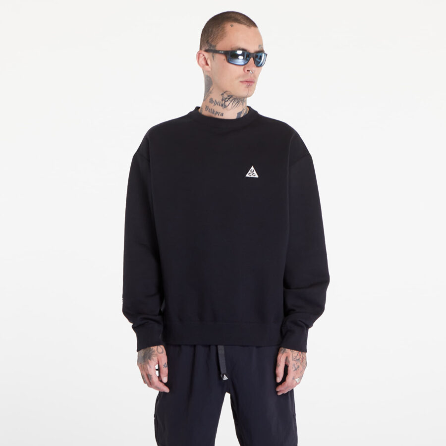 Pulóver Nike ACG Therma-FIT Fleece Crew Black/ Black/ Summit White XS-alacsony-ár