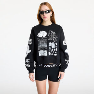 Pulóver Nike ACG "Tuff Fleece" Women's Therma-FIT Repel Crew-Neck Sweatshirt Black/ Summit White M-alacsony-ár