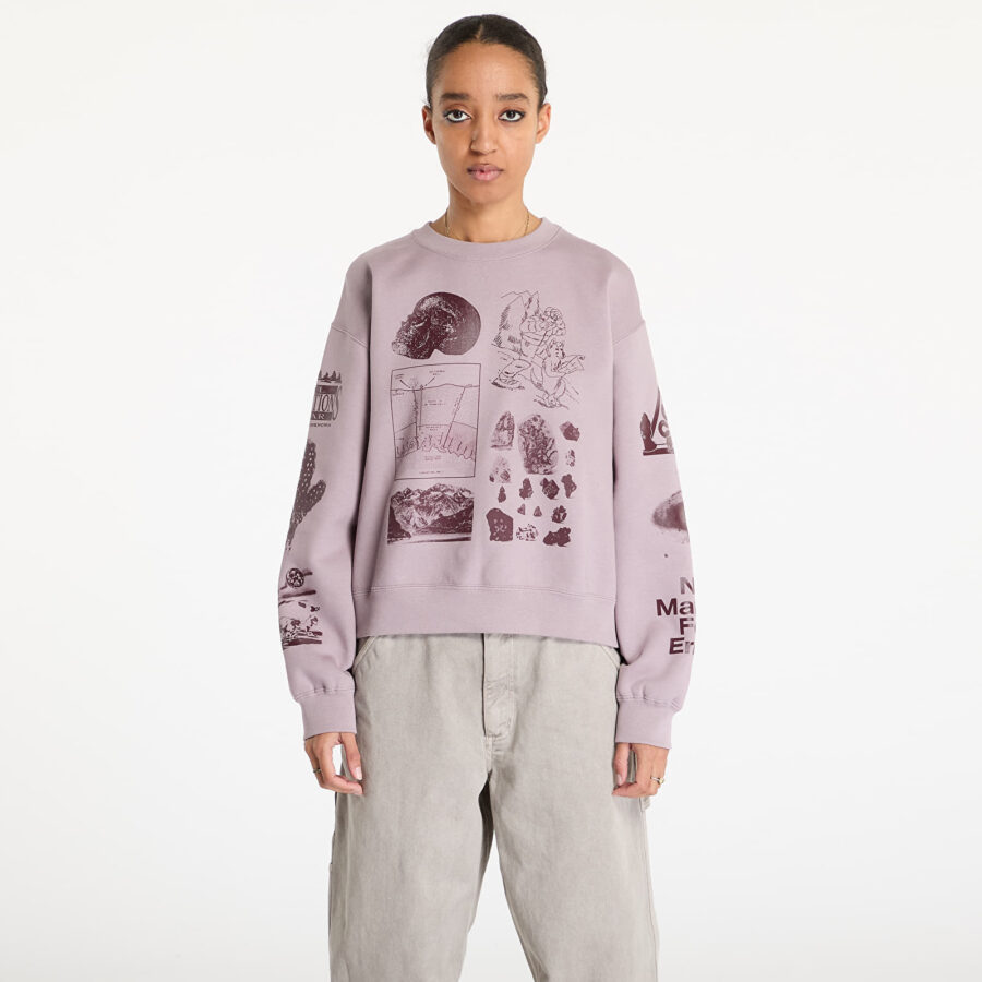 Pulóver Nike ACG "Tuff Fleece" Women's Therma-FIT Repel Crew-Neck Sweatshirt Lt Violet Ore/ Burgundy Crush XS-alacsony-ár