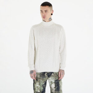Pulóver Nike Life Men's Cable Knit Turtleneck Sweater Light Bone S-alacsony-ár