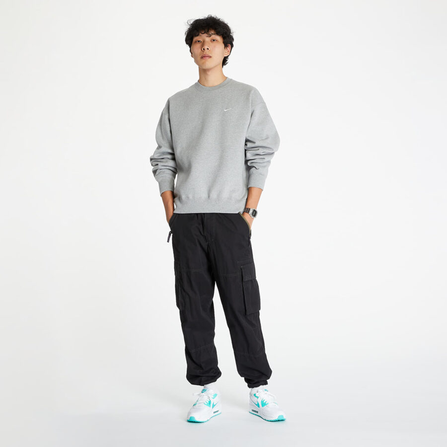 Pulóver Nike Nrg SoloSwoosh Crew Fleece Dk Grey Heather/ White XL-alacsony-ár