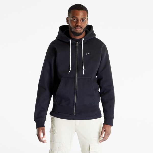 Pulóver Nike Solo Swoosh Full-Zip Hoodie UNISEX Black/ White XXL-alacsony-ár