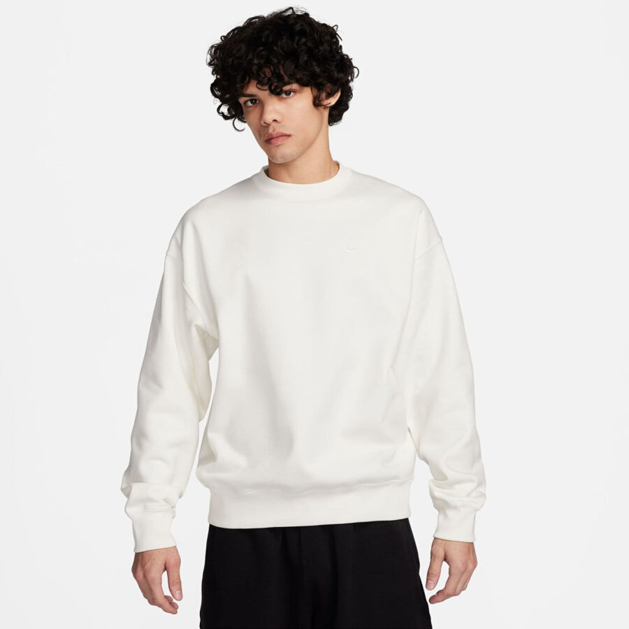 Pulóver Nike Solo Swoosh Men's Fleece Crew Sail/ White XS-alacsony-ár
