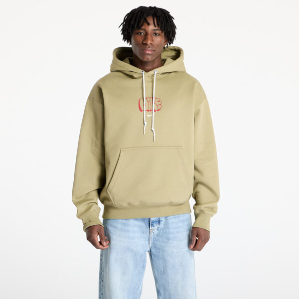 Pulóver Nike Solo Swoosh Men's Fleece Hoodie Neutral Olive/ Sail XS-alacsony-ár