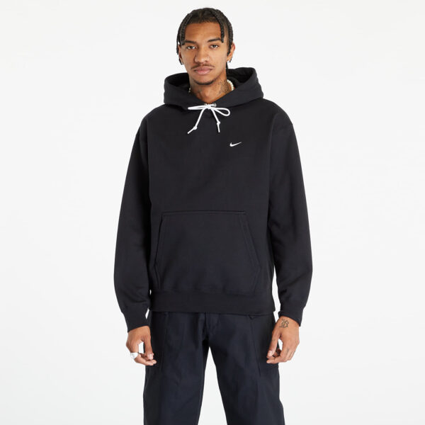 Pulóver Nike Solo Swoosh Men's Fleece Pullover Hoodie Black/ White XS-alacsony-ár