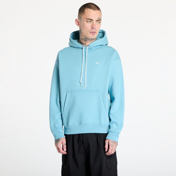 Pulóver Nike Solo Swoosh Men's Fleece Pullover Hoodie Denim Turquoise/ White XS-alacsony-ár
