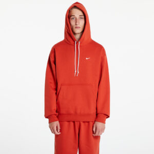 Pulóver Nike Solo Swoosh Men's Fleece Pullover Hoodie Dragon Red/ White XS-alacsony-ár