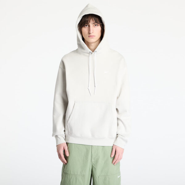Pulóver Nike Solo Swoosh Men's Fleece Pullover Hoodie Light Bone/ White XS-alacsony-ár