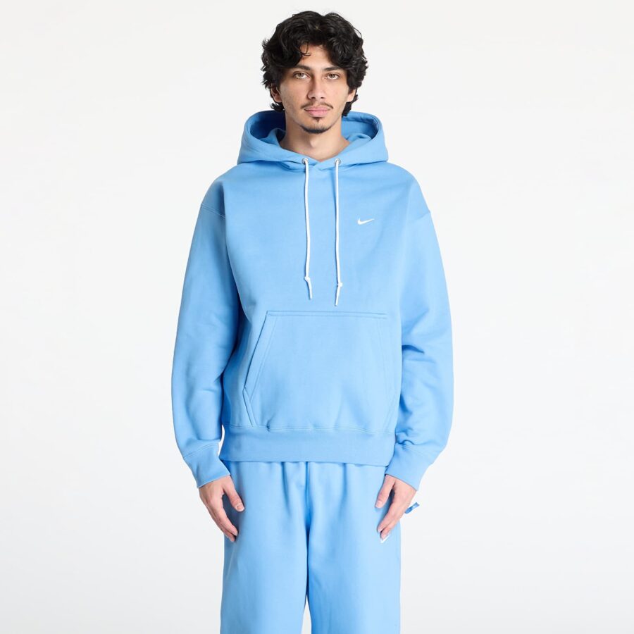 Pulóver Nike Solo Swoosh Men's Fleece Pullover Hoodie University Blue/ White XS-alacsony-ár