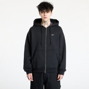 Pulóver Nike Solo Swoosh Men's Thermal Full-Zip Hoodie Black/ White XS-alacsony-ár