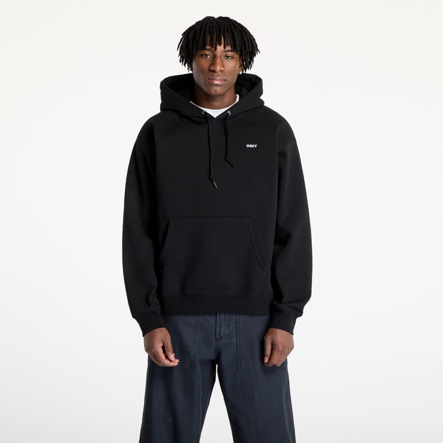 Pulóver OBEY Business Hoodie Black M-alacsony-ár