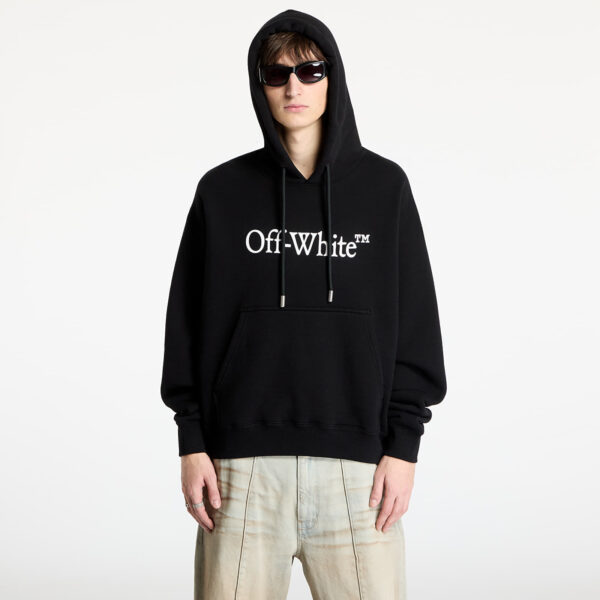 Pulóver Off-White Big Bookish Skate Hoodie Black/ White S-alacsony-ár