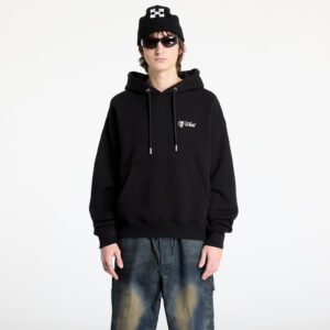 Pulóver Off-White Script Skate Hoodie Black/ White S-alacsony-ár