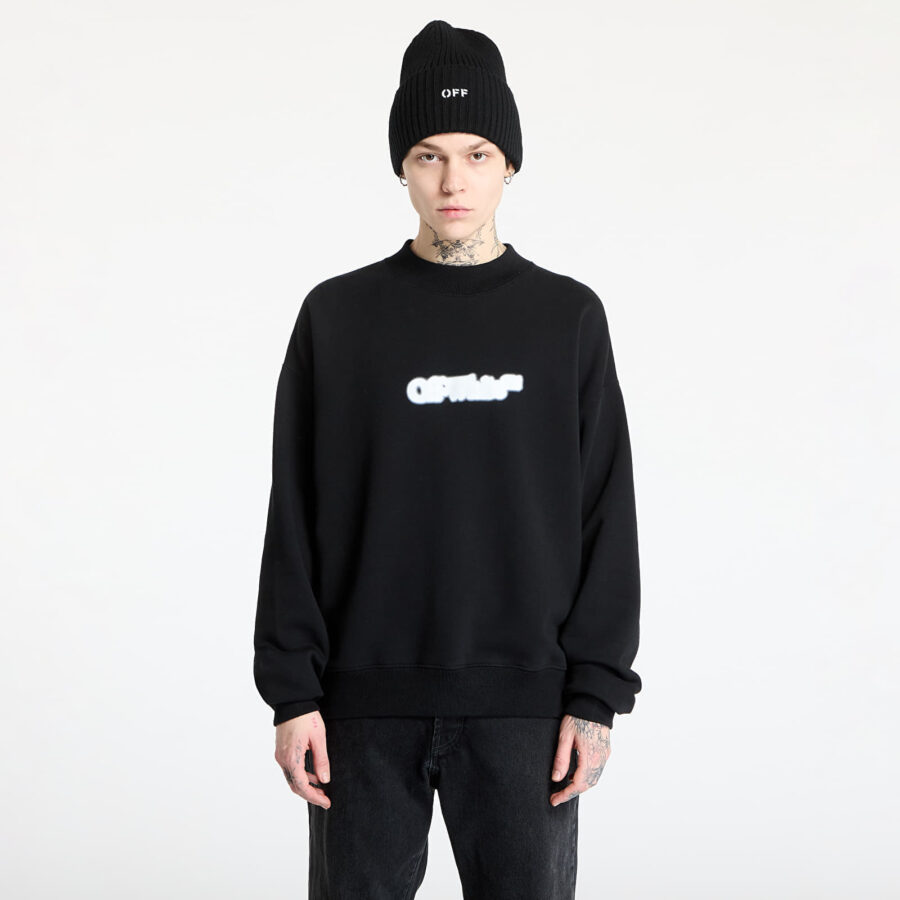 Pulóver Off-White Spray Arrow Skate Crewneck Black/ White XL-alacsony-ár