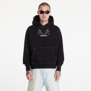 Pulóver PLEASURES Artificial Human Hoodie Black S-alacsony-ár