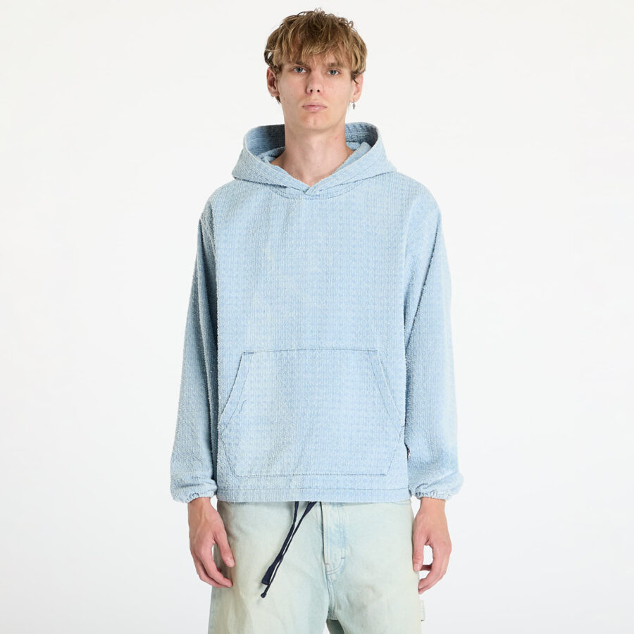 Pulóver PLEASURES Expand Poncho Hoodie Blue M-alacsony-ár