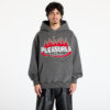 Pulóver PLEASURES Flame Hoodie Faded Black S-alacsony-ár