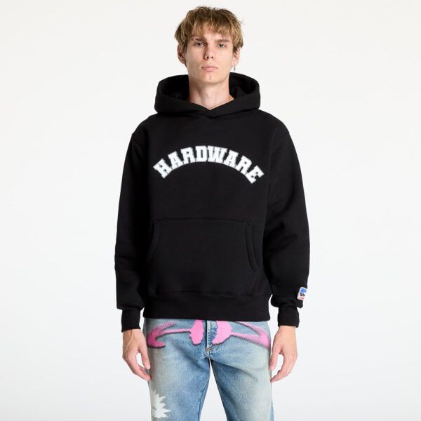 Pulóver PLEASURES Hardware Hoodie Black S-alacsony-ár