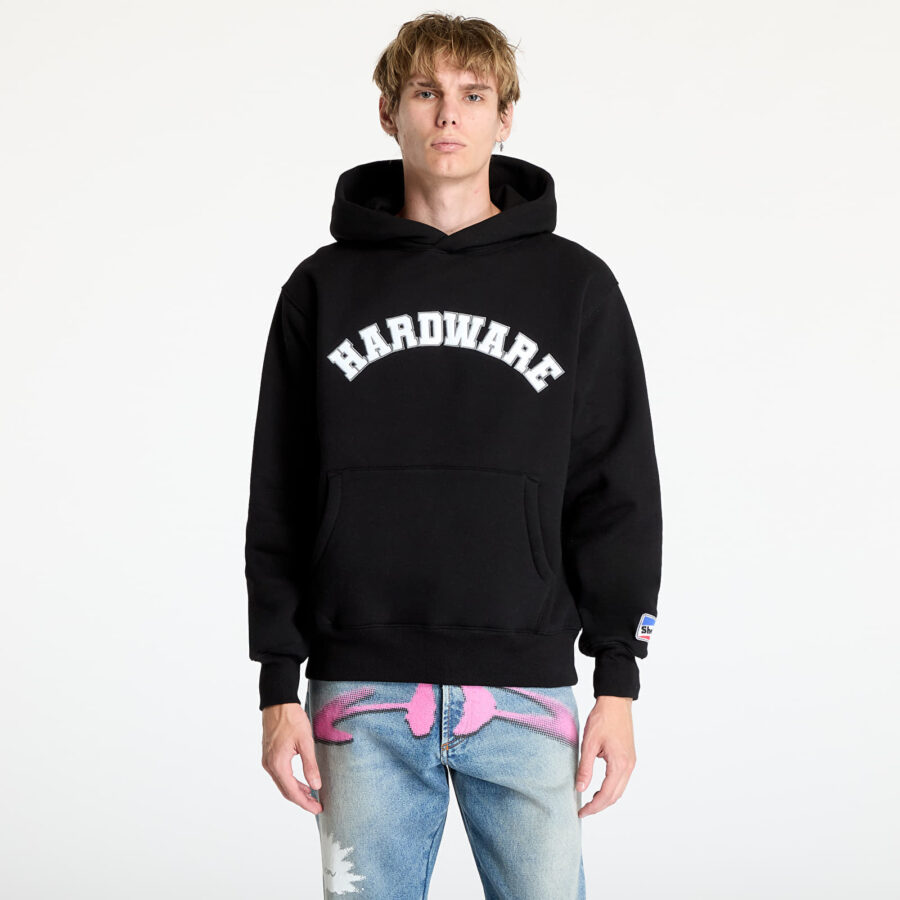 Pulóver PLEASURES Hardware Hoodie Black S-alacsony-ár