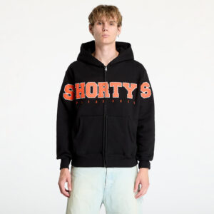 Pulóver PLEASURES Wave Zip Hoodie Black S-alacsony-ár