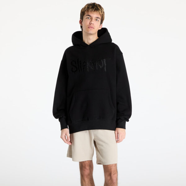 Pulóver PLEASURES x Slipknot Debut Hoodie Black S-alacsony-ár