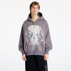 Pulóver PLEASURES x Slipknot Nonagram Zip Hoodie Smoke M-alacsony-ár