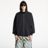 Pulóver Palm Angels Curved Logo Zipped Hoody Black/ Off White L-alacsony-ár