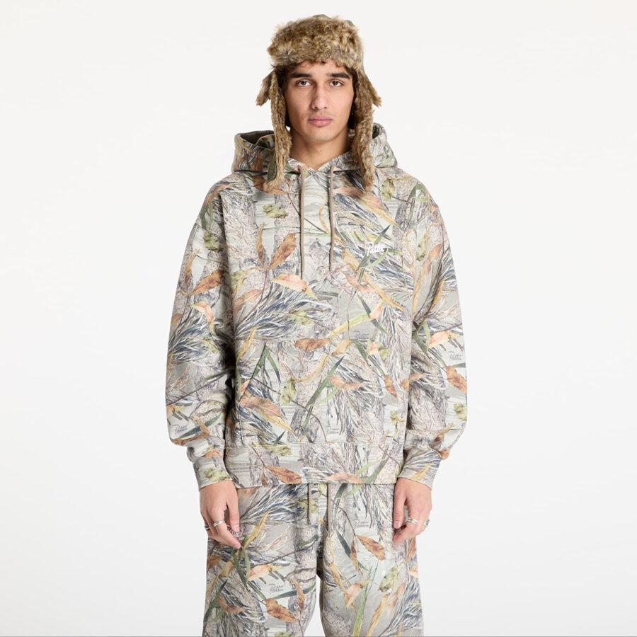 Pulóver Patta Nature Print Boxy Hooded Sweater UNISEX Nature Print XL-alacsony-ár