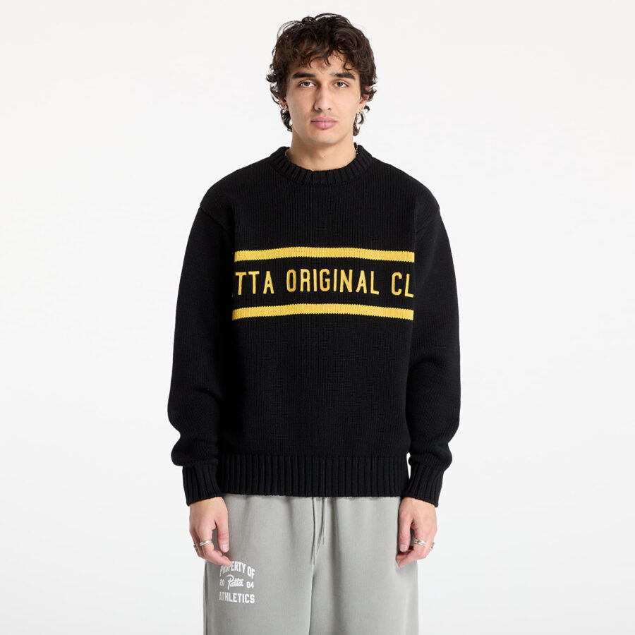 Pulóver Patta Original Clothing Knitted Jumper UNISEX Black L-alacsony-ár