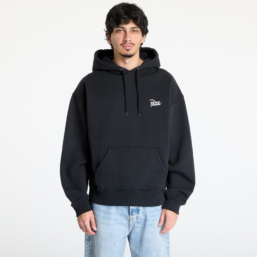 Pulóver Patta Snake Heart Boxy Hooded Sweater UNISEX Black XS-alacsony-ár