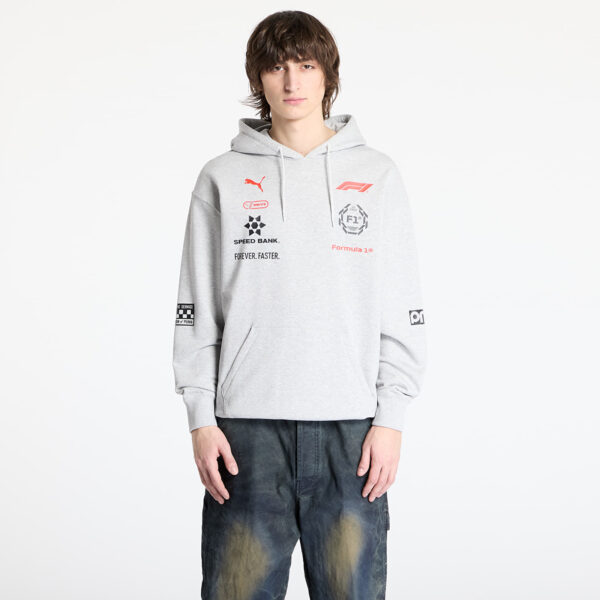 Pulóver Puma F1 Racing Hoodie Light Gray Heather S-alacsony-ár