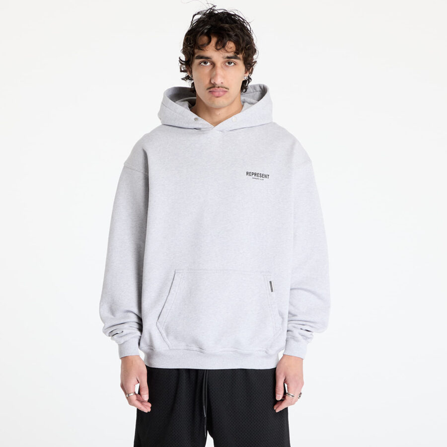 Pulóver REPRESENT Represent Owners Club Hoodie Ash Grey M-alacsony-ár