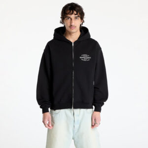 Pulóver REPRESENT Represent Owners Club Stamp Zip Up Hoodie Jet Black S-alacsony-ár