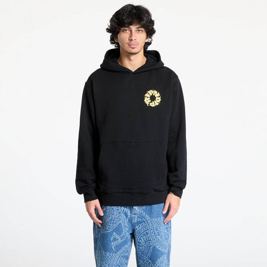 Pulóver RIPNDIP Burn In Heck Hoodie Black L-alacsony-ár