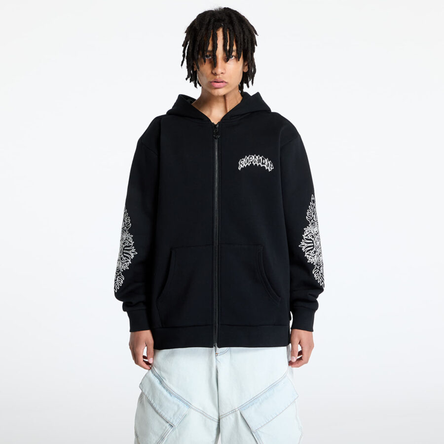 Pulóver RIPNDIP Mother Nerm Zip Up Hoodie Black S-alacsony-ár