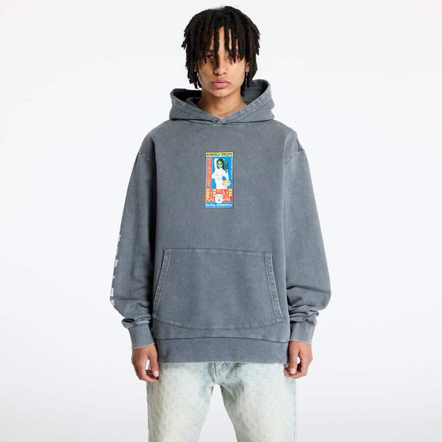 Pulóver RIPNDIP Nerms Cans Hoodie Charcoal Vintage Wash S-alacsony-ár