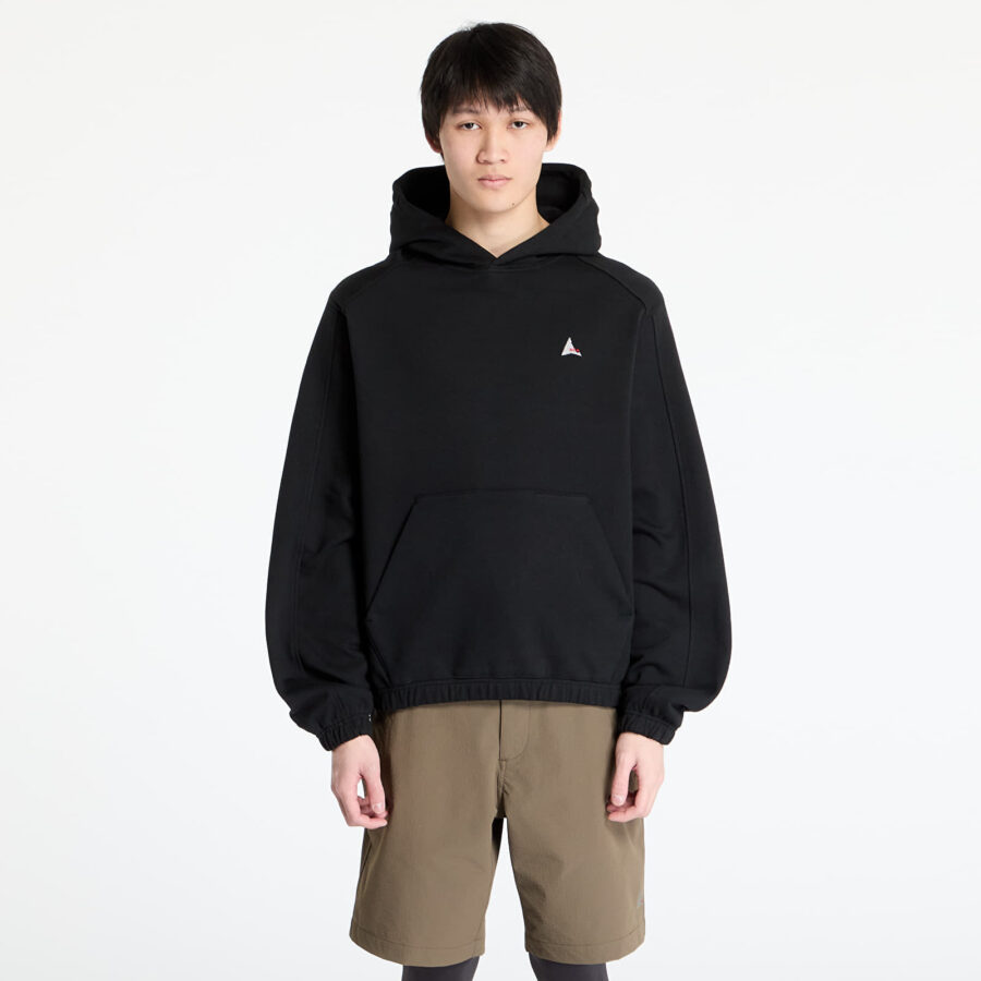 Pulóver ROA Logo Hoodie Washed Black M-alacsony-ár