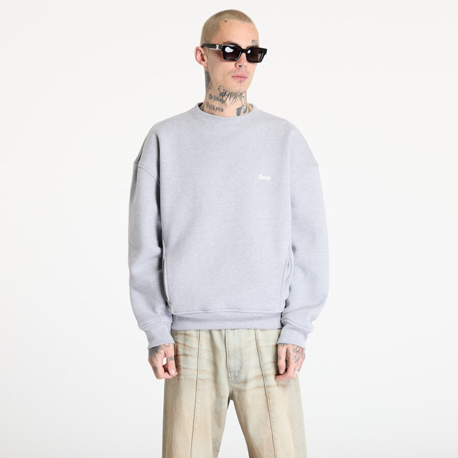 Pulóver Rhude Classique Crewneck Heather Gray M-alacsony-ár