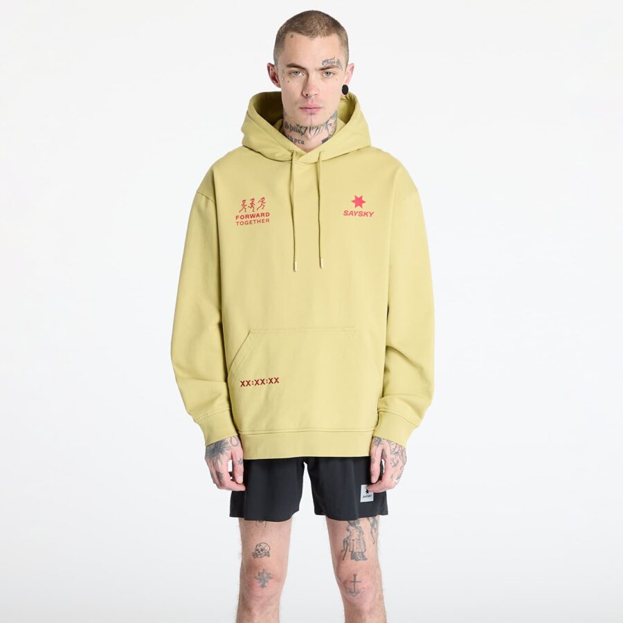 Pulóver SAYSKY Statement Oversized Hoodie Green S-alacsony-ár