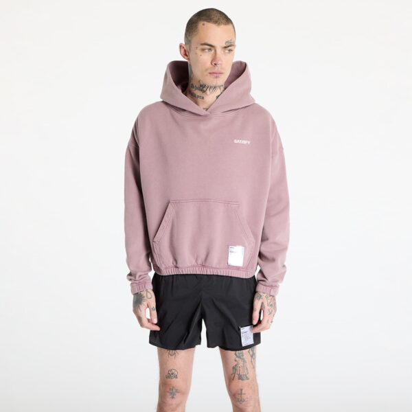 Pulóver Satisfy SoftCell Hoodie UNISEX Aged Elderberry S-alacsony-ár